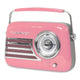 Madison Retro Radio med Bluetooth och FM (Rosa)