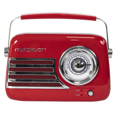 Madison Retro Radio med Bluetooth och FM (röd)