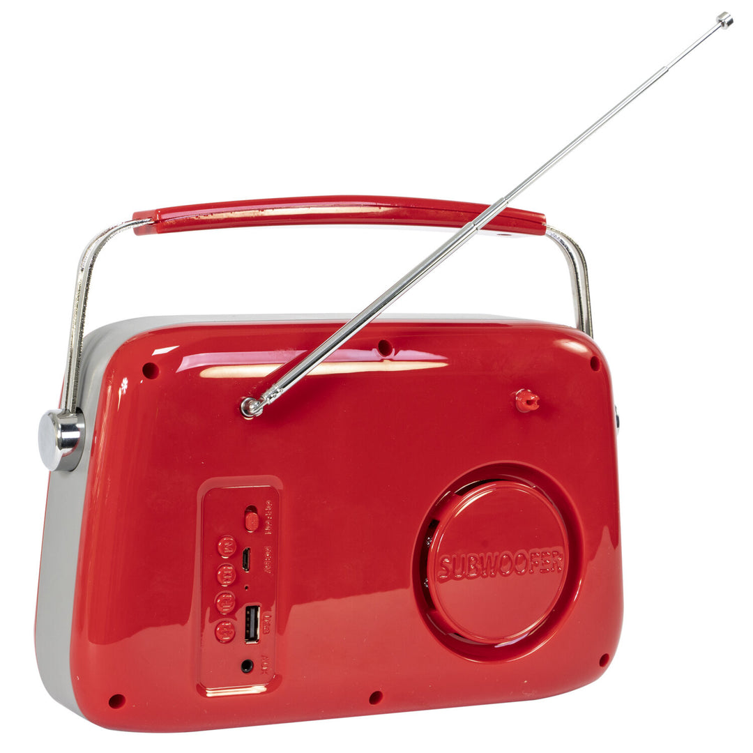 Madison Retro Radio med Bluetooth och FM (röd)