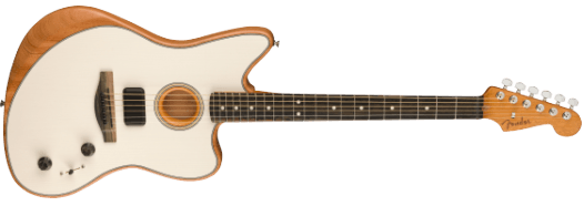 Fender American Acoustasonic Jazzmaster elgitarr (Arctic White )