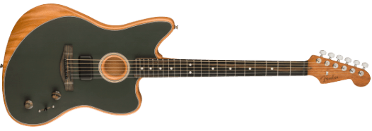 Fender American Acoustasonic Jazzmaster elgitarr (Tungsten)