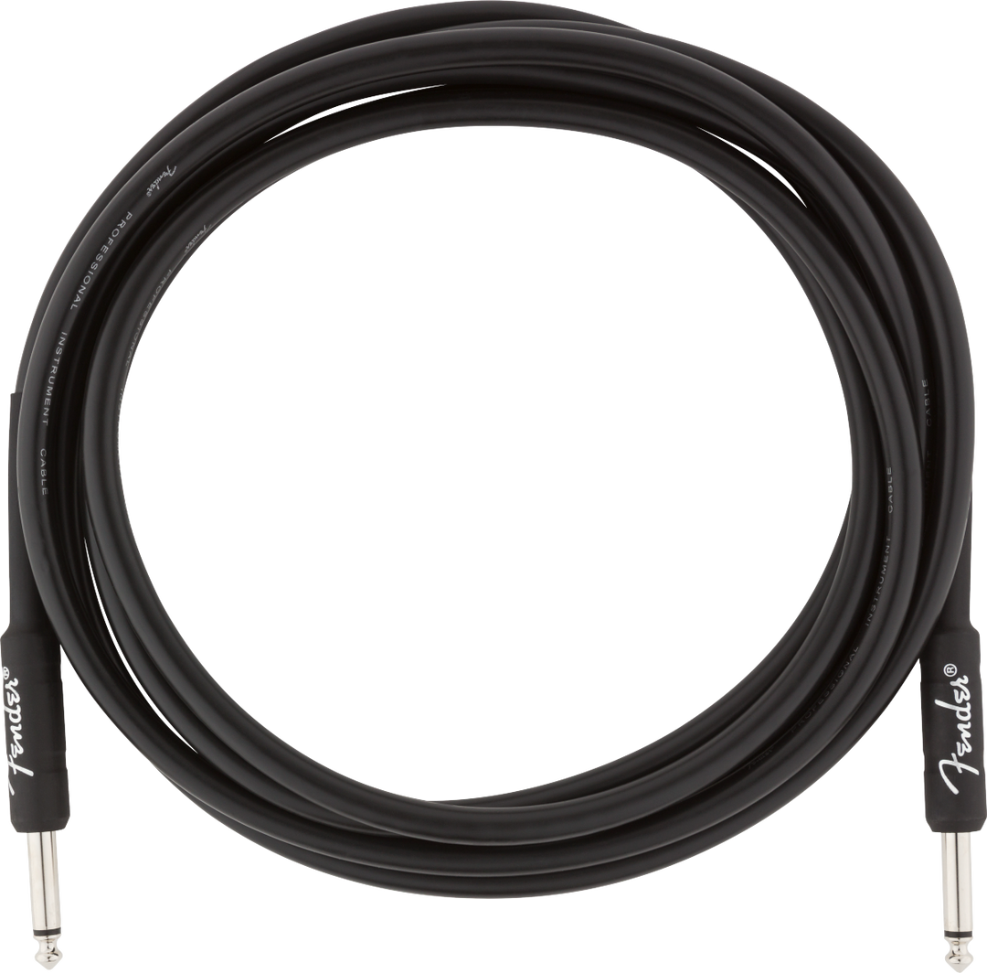 Fender professionell gitarrkabel (svart, 3m)