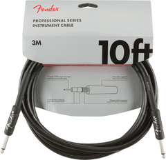 Fender professionell gitarrkabel (svart, 3m)