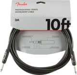 Fender professionell gitarrkabel (svart, 3m)