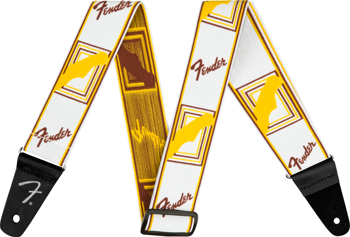 Fender viktlöst gitarrband ( White / Yellow /brun, 2")