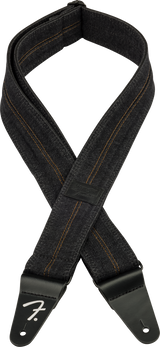 Fender x Wrangler Denim gitarrrem (tvättad Black söm, 2")