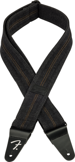 Fender x Wrangler Denim gitarrrem (tvättad Black söm, 2")