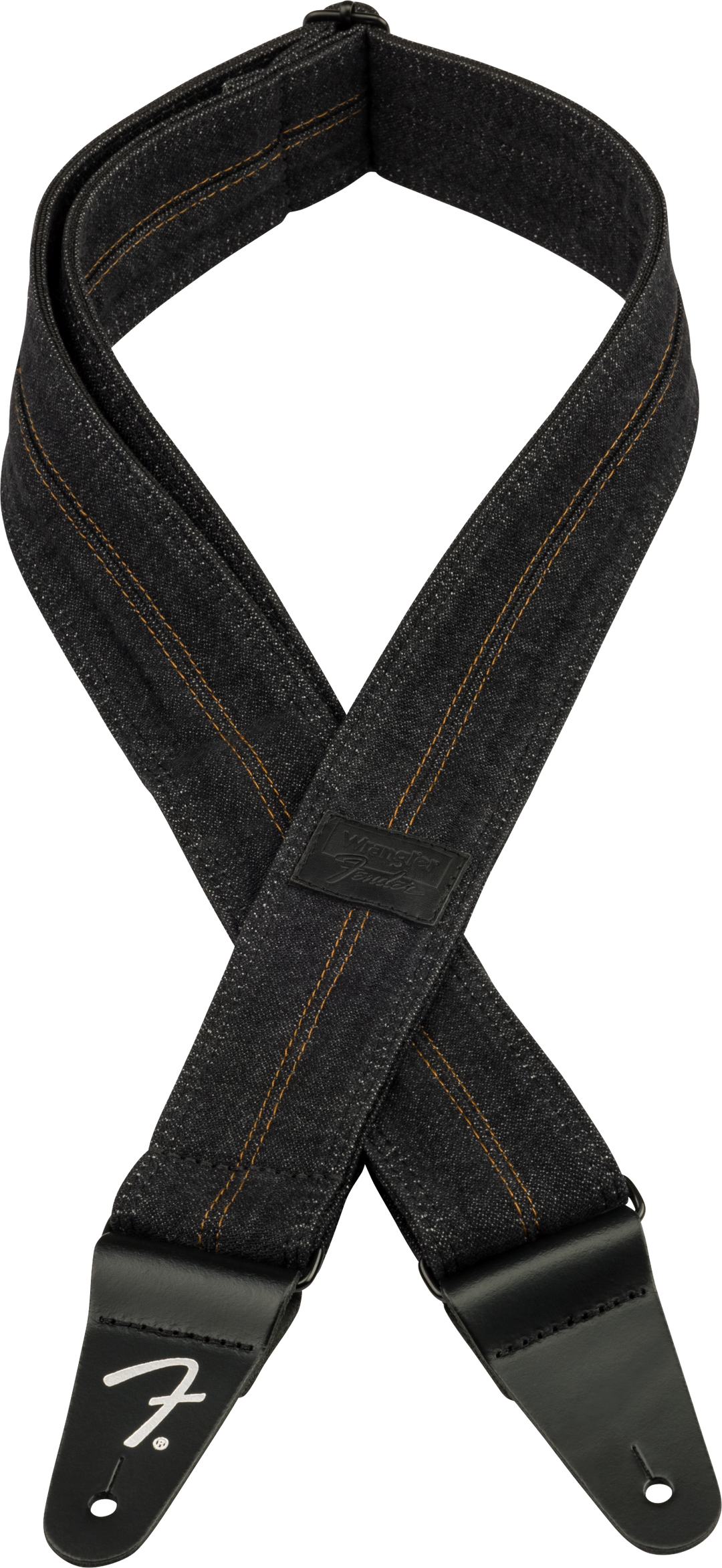 Fender x Wrangler Denim gitarrrem (tvättad Black söm, 2")
