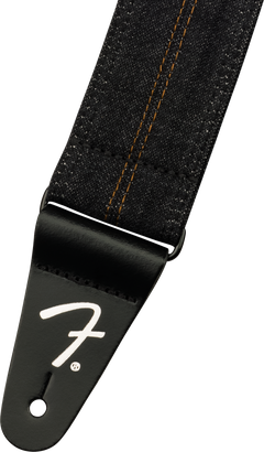 Fender x Wrangler Denim gitarrrem (tvättad Black söm, 2")