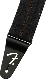Fender x Wrangler Denim gitarrrem (tvättad Black söm, 2")
