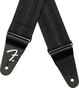 Fender x Wrangler Denim gitarrrem (tvättad Black söm, 2")