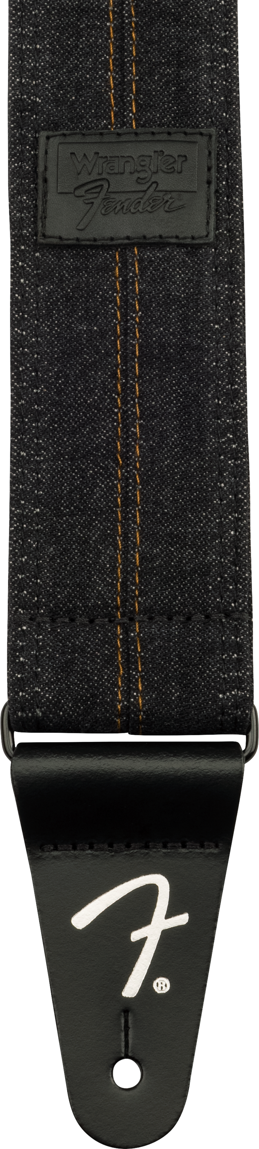 Fender x Wrangler Denim gitarrrem (tvättad Black söm, 2")