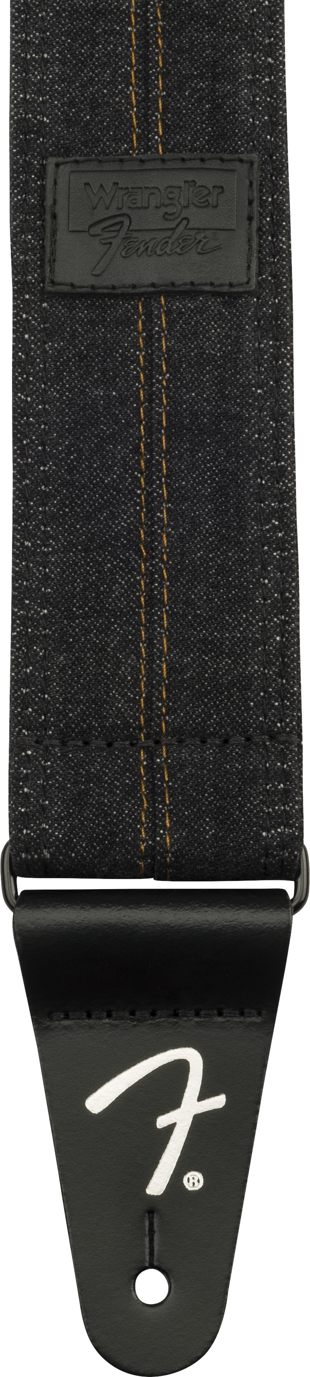 Fender x Wrangler Denim gitarrrem (tvättad Black söm, 2")