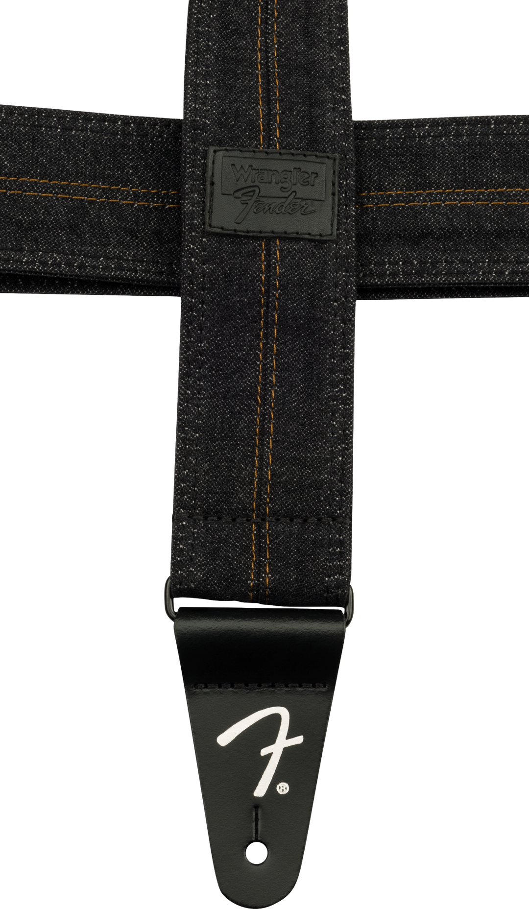 Fender x Wrangler Denim gitarrrem (tvättad Black söm, 2")