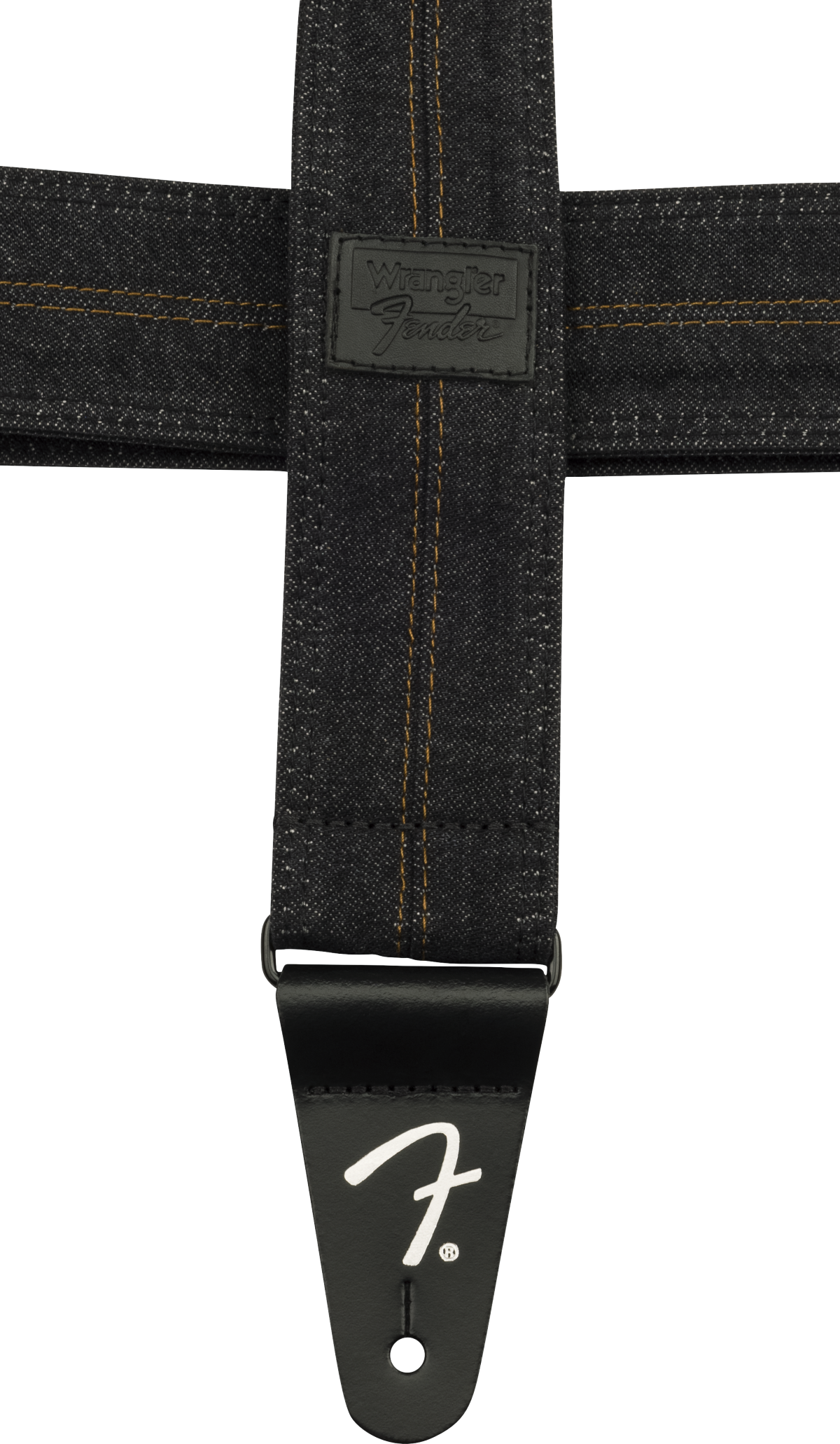 Fender x Wrangler Denim gitarrrem (tvättad Black söm, 2")