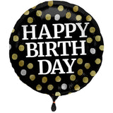 Folieballong 'Happy Birthday' ( Gloss , 45 cm)