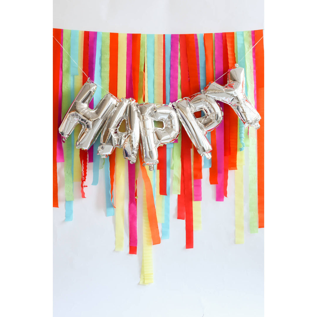 Folieballong 'Happy' (silver, 36 cm)