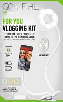 Digipower For You Vlogging kit 3" Ringlight med fjärrkontroll