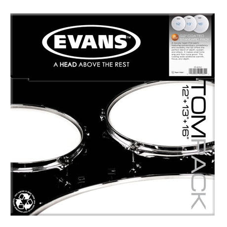 Evans G2 Skindpakke Standard Set Coated - 12", 13", 16"