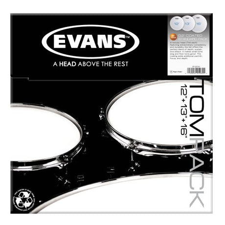 Evans G2 Skindpakke Standard Set Coated - 12", 13", 16"
