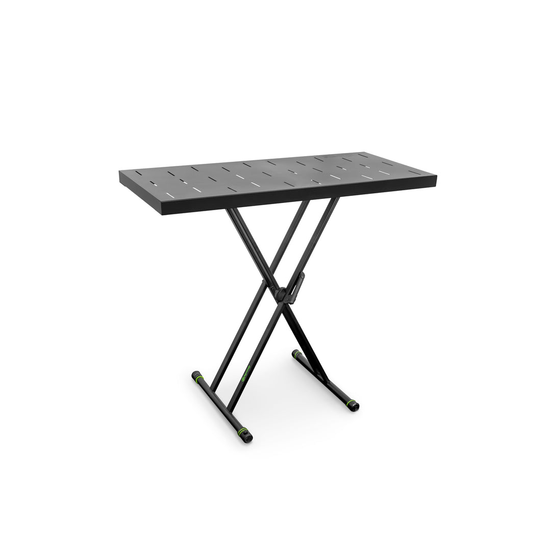 Gravity KSX 2 RD SÆT 1 - X-formad keyboardstativ med dubbelstöd och stödbräda, set 1