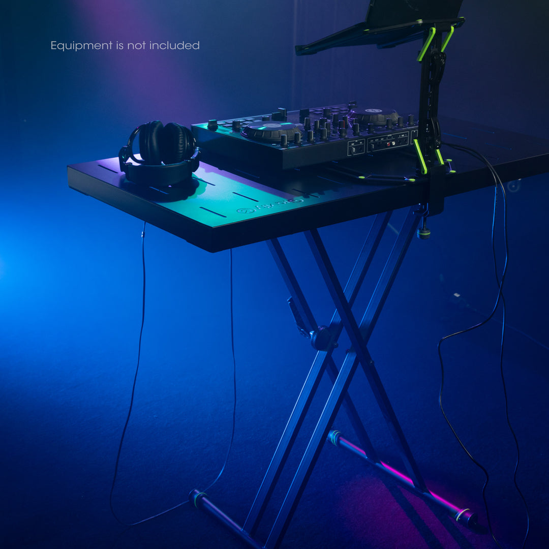 Gravity KSX 2 RD SET 2 - Dubbelt X-format keyboardstativ och stödhylla, set 2