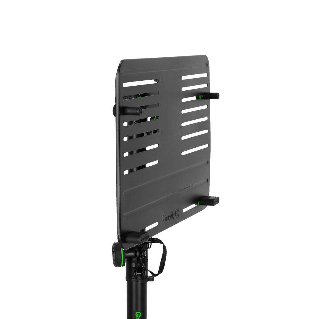 Gravity LTS T 02 B - Universell laptopstativ med justerbara hållpinnar och stålfot, svart
