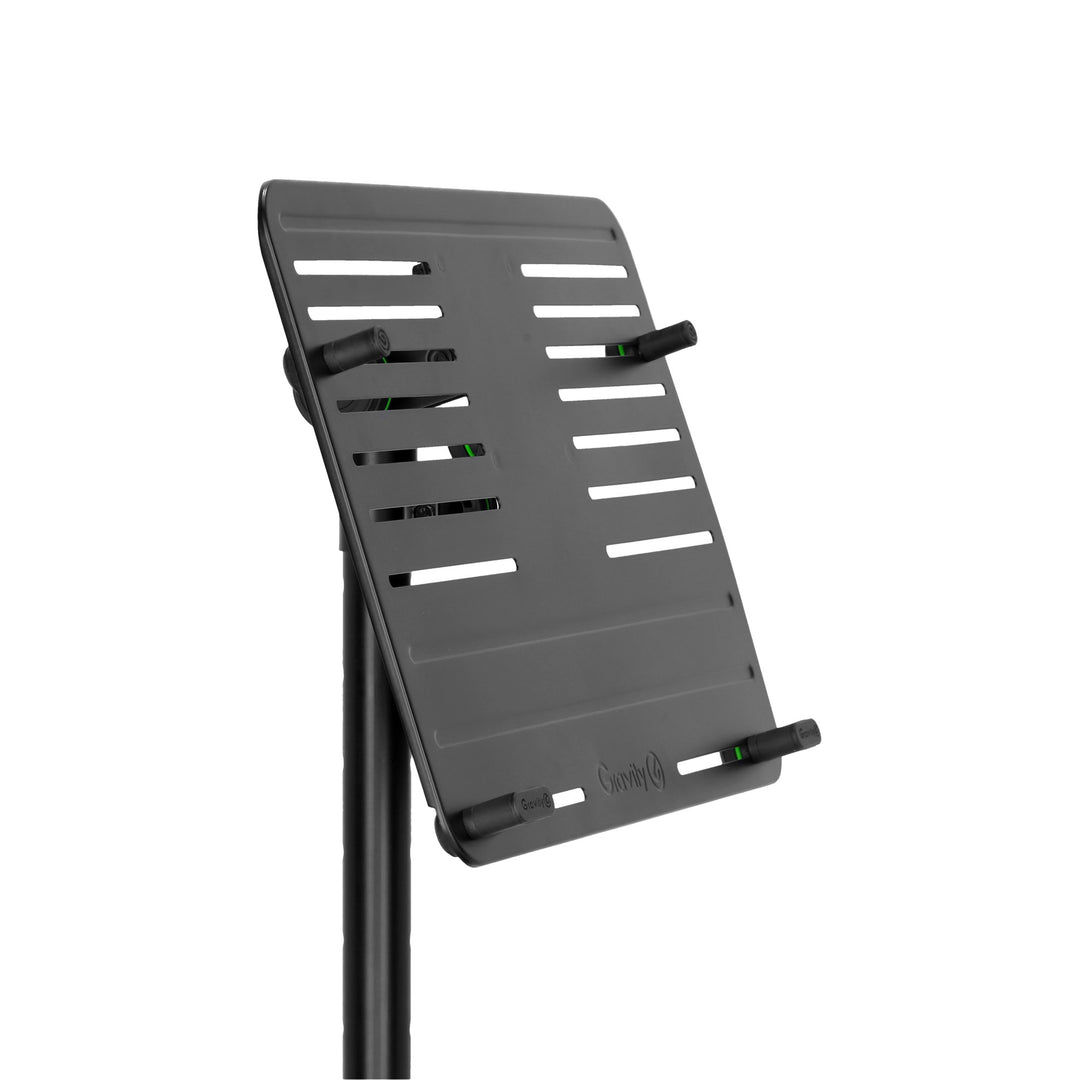 Gravity LTS T 02 B - Universell laptopstativ med justerbara hållpinnar och stålfot, svart