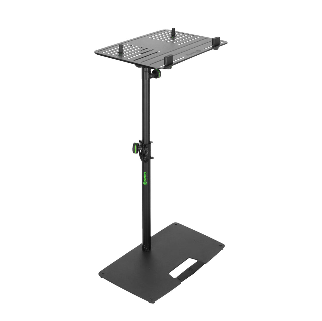 Gravity LTS T 02 B - Universell laptopstativ med justerbara hållpinnar och stålfot, svart