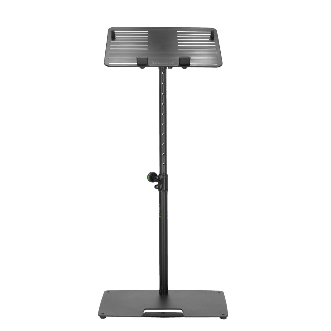 Gravity LTS T 02 B - Universell laptopstativ med justerbara hållpinnar och stålfot, svart