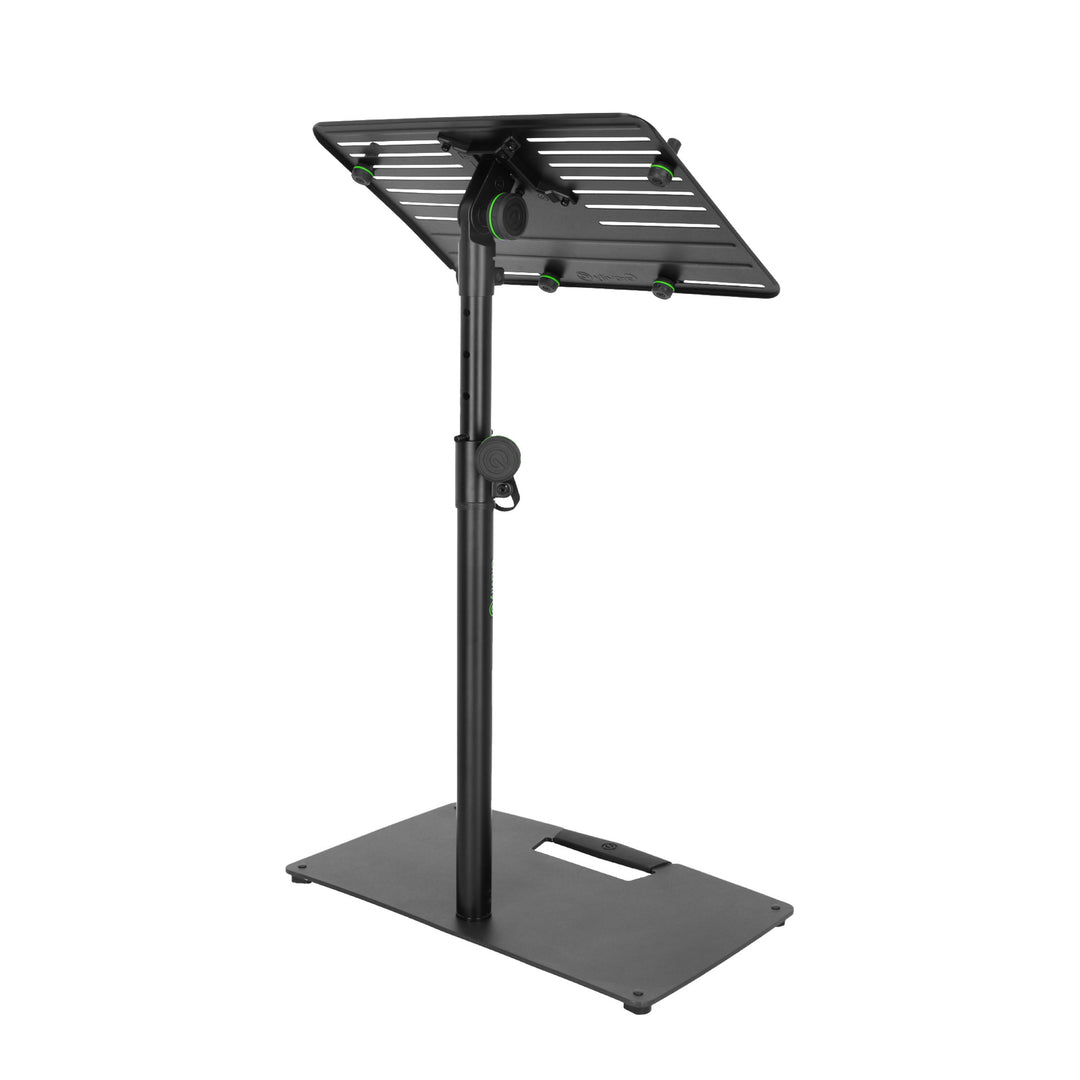 Gravity LTS T 02 B - Universell laptopstativ med justerbara hållpinnar och stålfot, svart