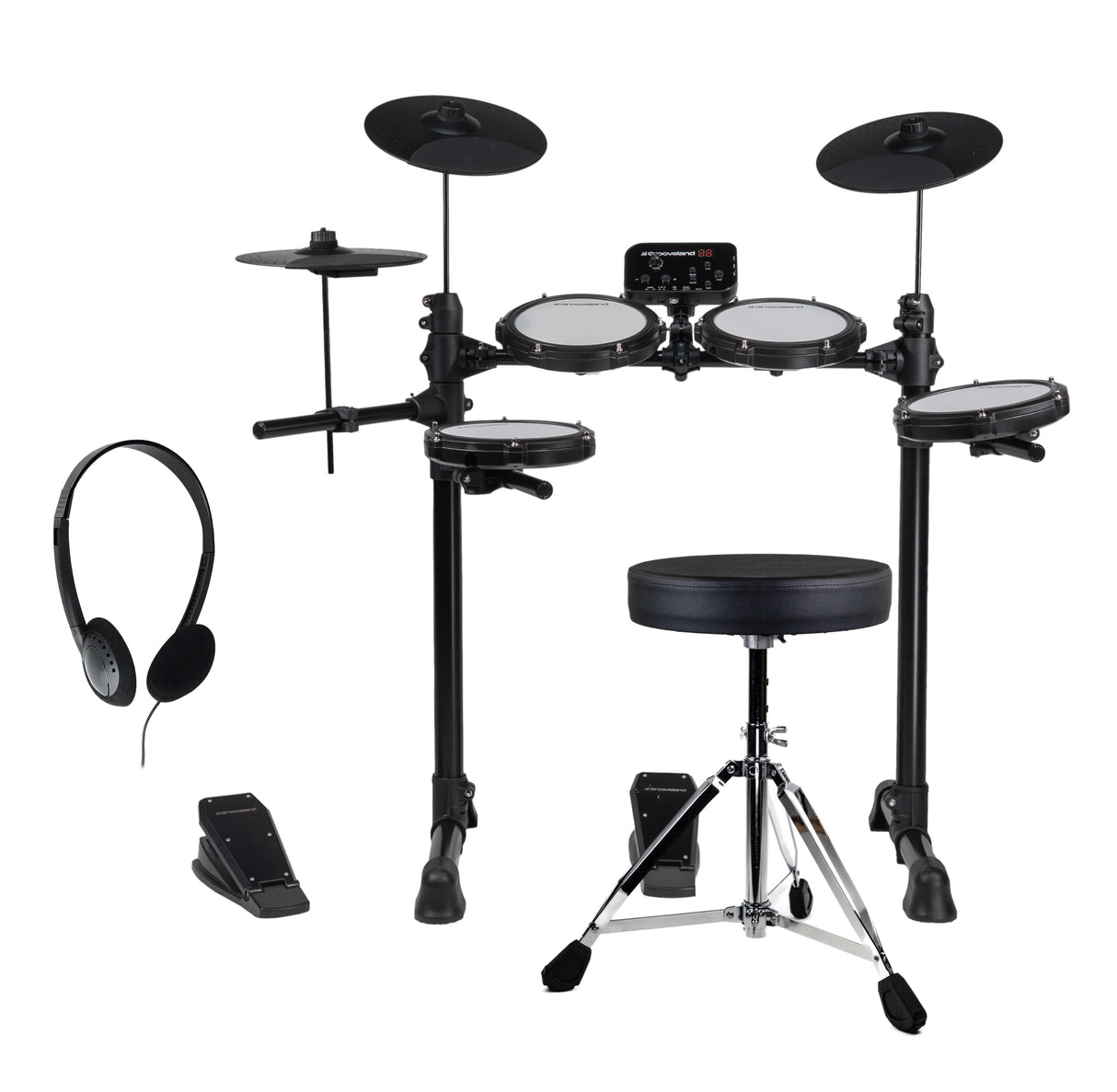 Grooveland ED100 Elektriskt Trumset Komplett Paket