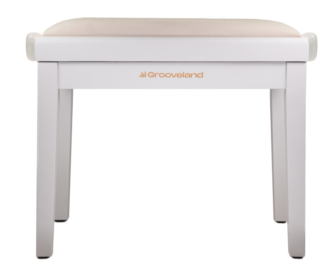 Grooveland KB200 Pianobänk (Matt Vit)