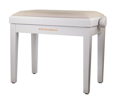 Grooveland KB200 Pianobänk (Matt Vit)