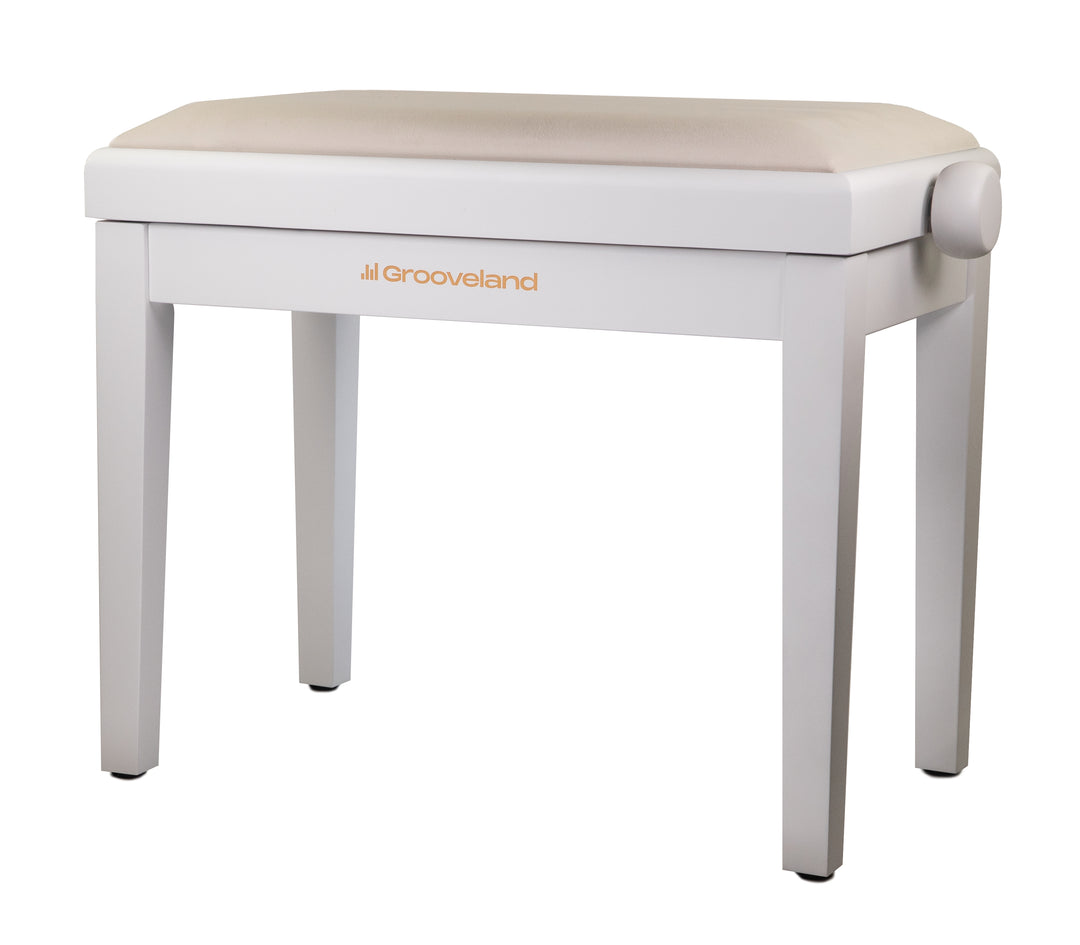 Grooveland KB200 Pianobänk (Matt Vit)