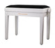 Grooveland KB200 Pianobänk (Matt Vit, Svart Sits)
