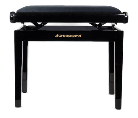 Grooveland KB200 Pianobänk (Svart Högglans)