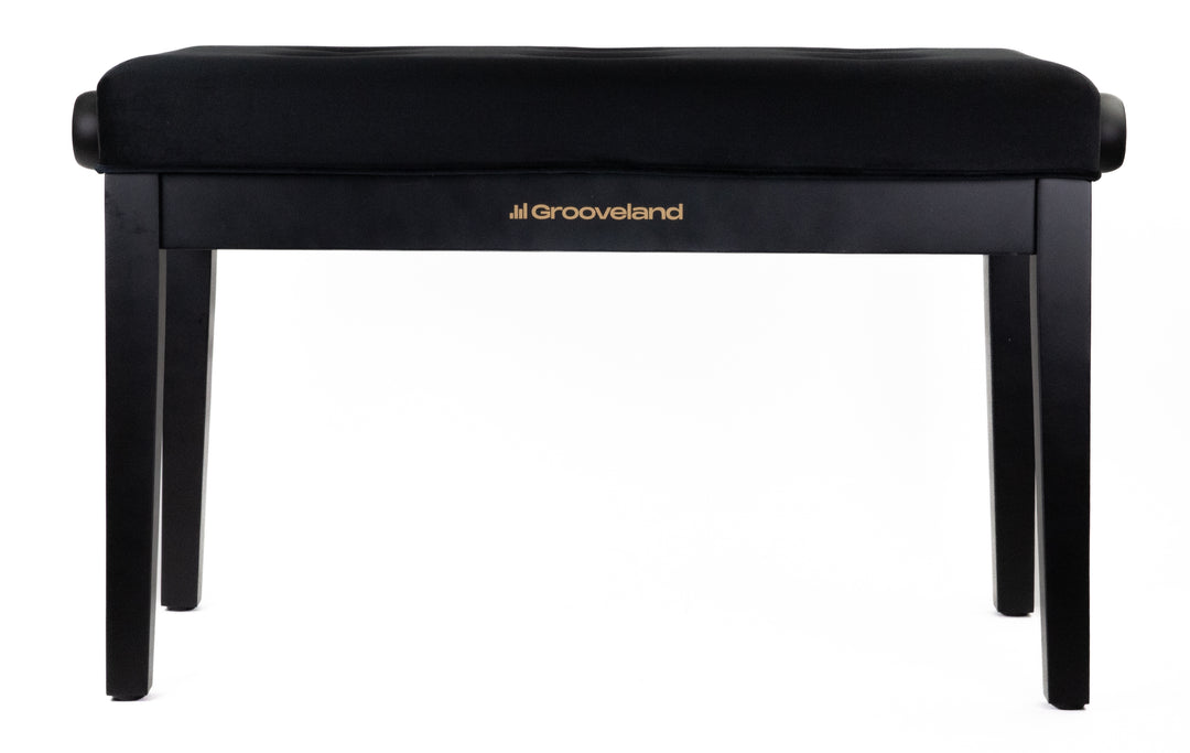 Grooveland KB320 Dubbel pianobänk (Matt svart)