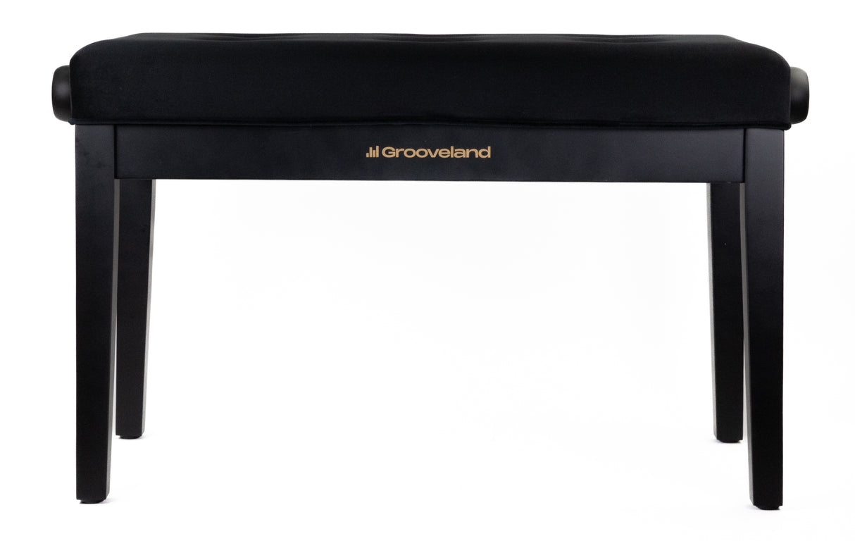 Grooveland KB320 Dubbel pianobänk (Matt svart)