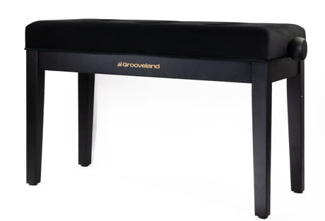 Grooveland KB320 Dubbel pianobänk (Matt svart)