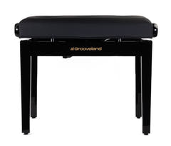 Grooveland KB400 Hydraulisk pianobänk (Svart Högglans)