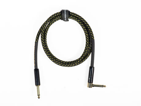 Grooveland Tweed Vinkel Gitarrkabel (1,5m - Svart)