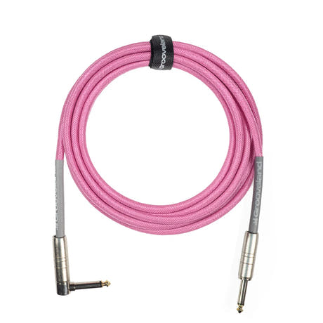 Grooveland Tweed Vinkel Gitarrkabel (3m - Pink)