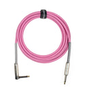 Grooveland Tweed Vinkel Gitarrkabel (3m - Pink)