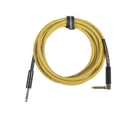 Grooveland Tweed Vinkel Gitarrkabel (3m - Gul)