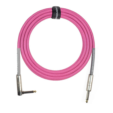 Grooveland Tweed Vinkel Gitarrkabel (6m - Rosa)