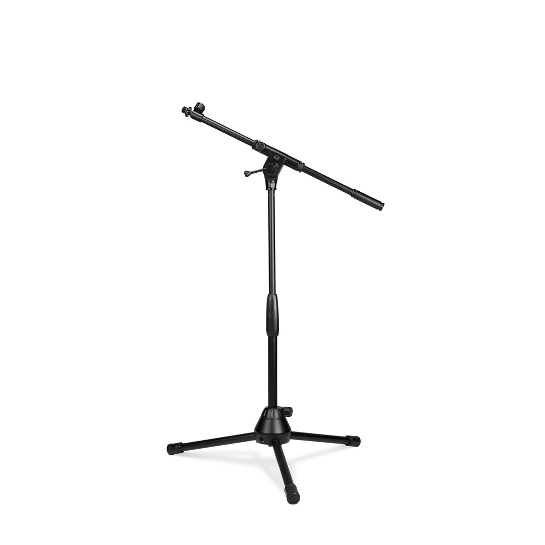 Gravity TMS 4232 B - kort mikrofonstativ i Touring Series med hopfällbar trefotsfot och 2-punkts justerbar teleskopbom, svart