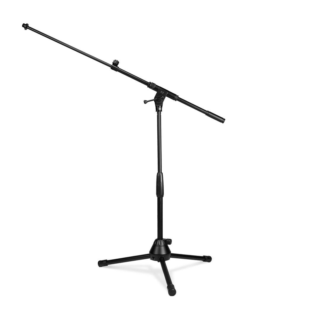Gravity TMS 4232 B - kort mikrofonstativ i Touring Series med hopfällbar trefotsfot och 2-punkts justerbar teleskopbom, svart