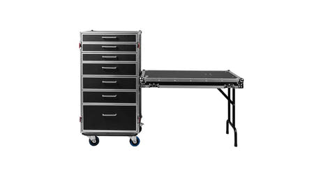Gator GTOUR-WORKST7 flightcase med 7 lådor och arbetsbord