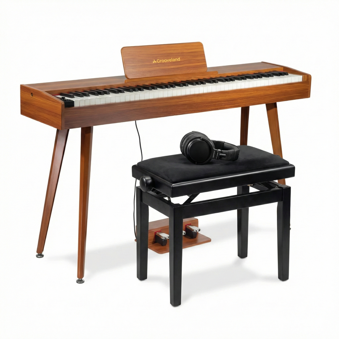 Grooveland DDP-140 Elpiano (Mörk) Bundle